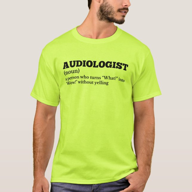 Audiolog Definition Humor T-Shirt (Framsida)