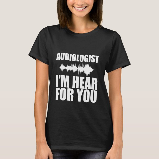Audiolog, jag hör mig för dig t shirt (Framsida)
