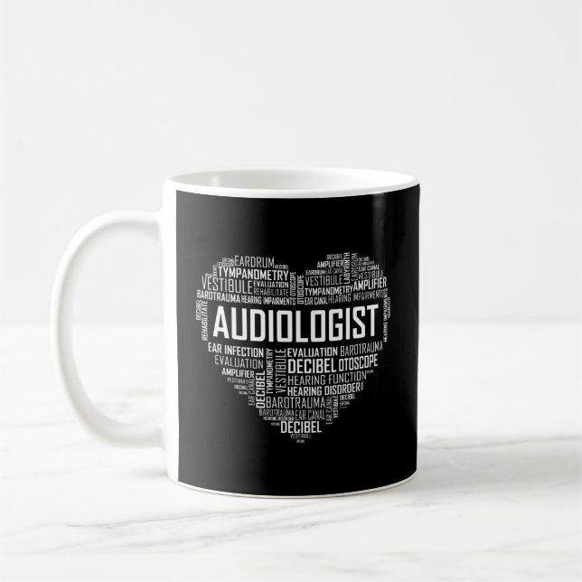 Audiolog Kärlek Audiology Hearing Month Bhsm Grad Kaffemugg (Vänster)