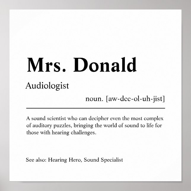 Audiolog Personlig Gift Poster (Framsidan)