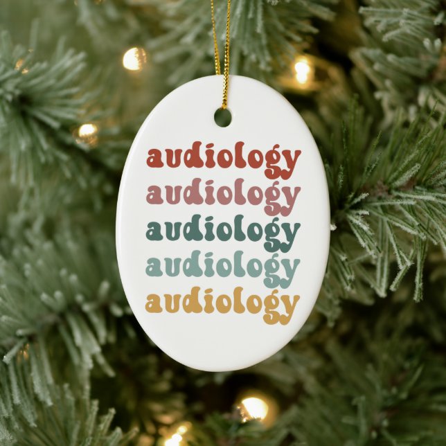 Audiologi | Doktor i Audiology Audiolog Retro Julgransprydnad Keramik (Träd)