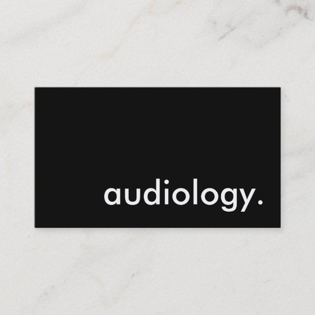 audiologi. visitkort (Framsida)