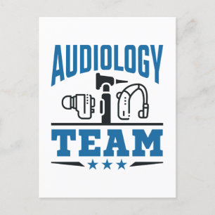 Audiologisk teampersonal trupp Audiolog Hörsel Vykort