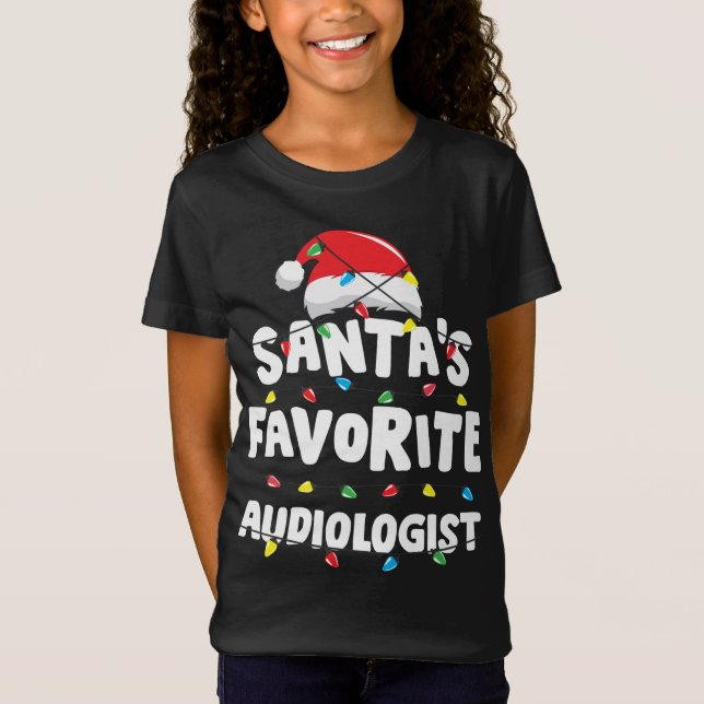 Audiologist jultomtens favoritstift t shirt (Framsida)
