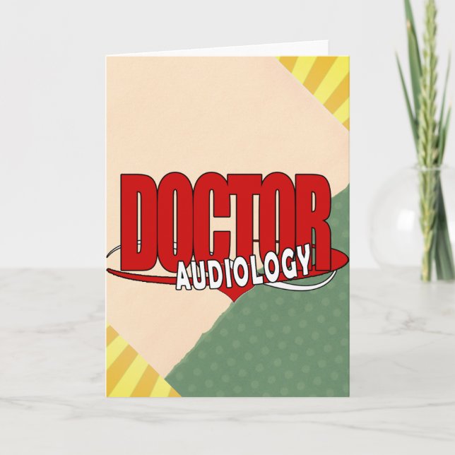 AUDIOLOGY DOKTOR AUDIOLOGIST BIG RED LOGOTYP HELGKORT (Framsida)