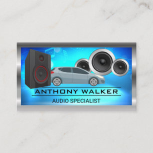 Audions högtalare Subwoofers Tekniker Visitkort