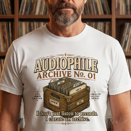 Audiophile Archive nr 01 Vinyl T-shirt