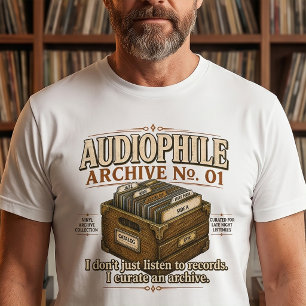 Audiophile Archive nr 01 Vinyl T-shirt