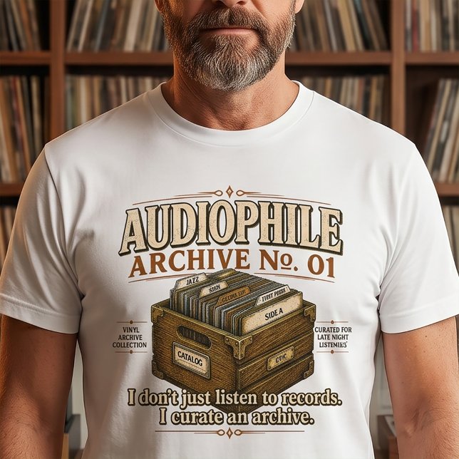 Audiophile Archive nr 01 Vinyl T-shirt (Skapare uppladdad)