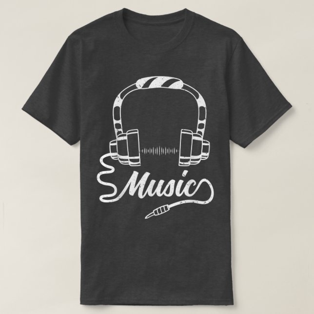 Audiophile Music Älskare Ljud Guy DJ T Shirt (Design framsida)