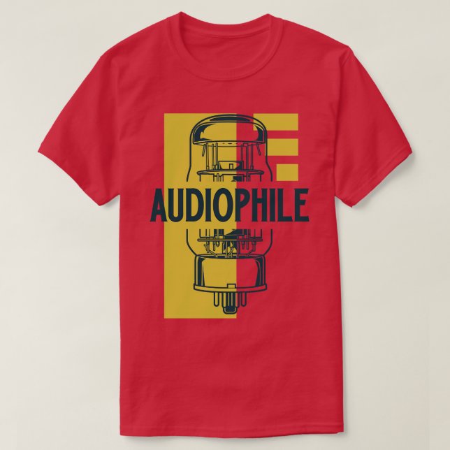 Audiophile Vacuum tub T Shirt (Design framsida)