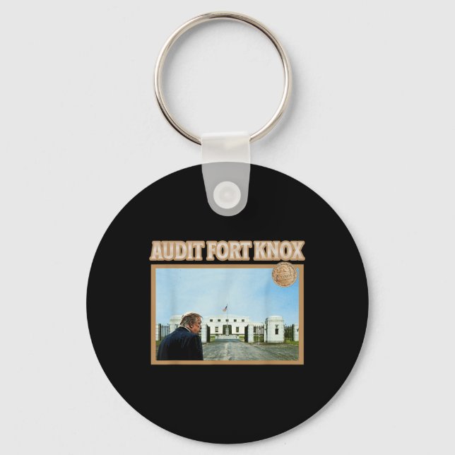 Audit Fort Knox Kentucky Guld Bullion Funny Nyckelring (Framsida)