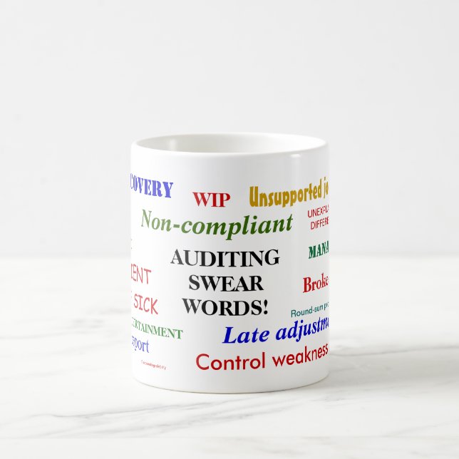 Auditing Swear Ord Cruel Funny Auditor Gift Joke Kaffemugg (Center)
