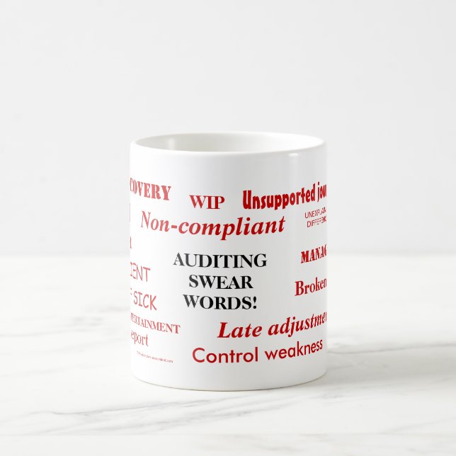 Auditing Swear Ord Mugg | Funny Auditor Gift Idea (Center)