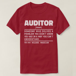 Auditor Noun Definition Company Worker Pappa Funny T Shirt