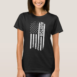 Auditor US National Flagga Minimal Graphic Audit 4 T Shirt
