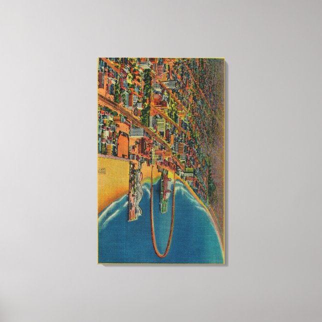 Auditorium, Beach och Rainbow Pier Canvastryck (Framsida)