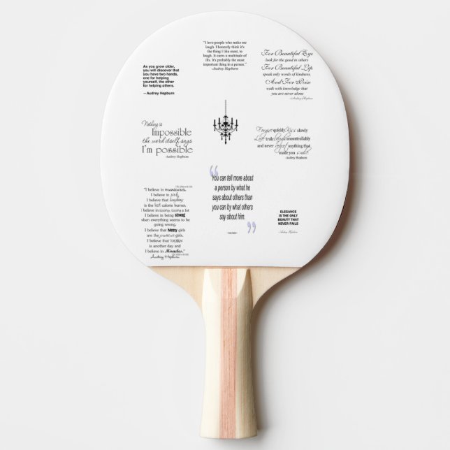 Audrey Hepburn-offerter Pingisracket (Framsidan)