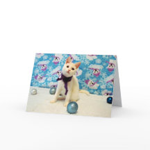 Audrey jul - Katt/Kitten Helgdag Card