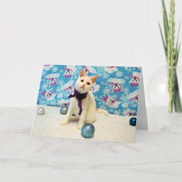 Audrey jul - Katt/Kitten Helgdag Card Helgkort