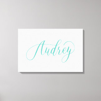 Audrey - Modern Kalligrafi Namn Design Canvastryck