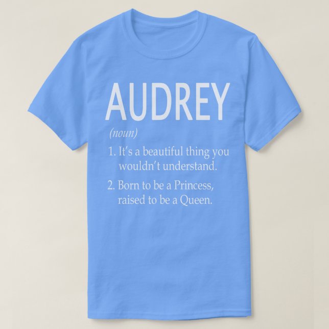Audrey Namn Gift T Shirt (Design framsida)
