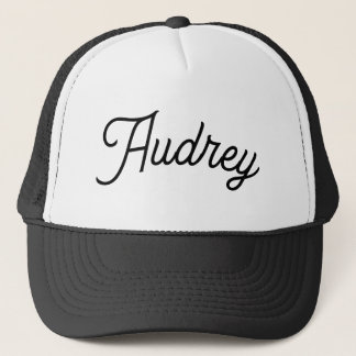 Audrey Namn Hatt Keps Svart och Vit Neutral Elegan