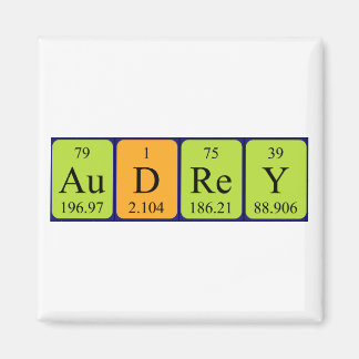 Audrey Perirey bord namn magnet