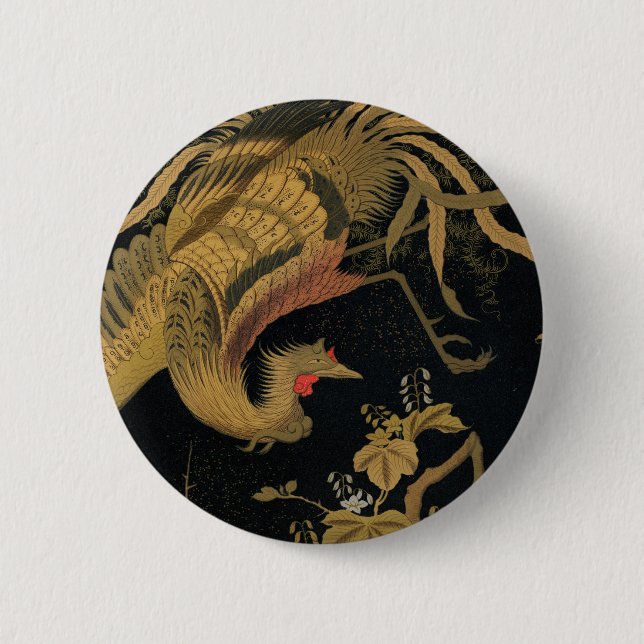Audsley Mytisk Howo Fågel: 1884 Japansk Fenix Knapp (Framsida)