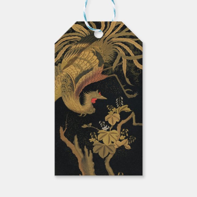 Audsley Mytisk Howo Fågel: 1884 Japansk Fenix Presentetikett (Framsidan)