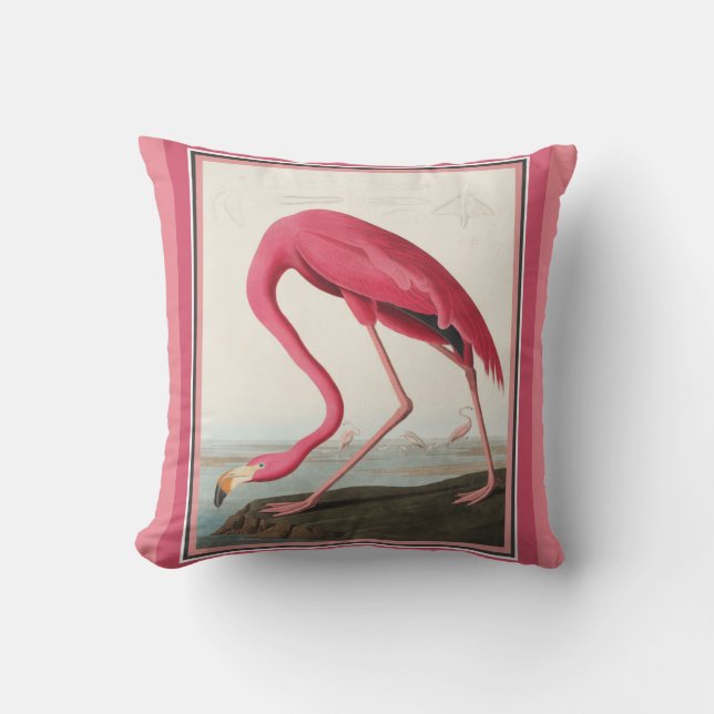 Audubon American Flamingo Kudde (Framsida)