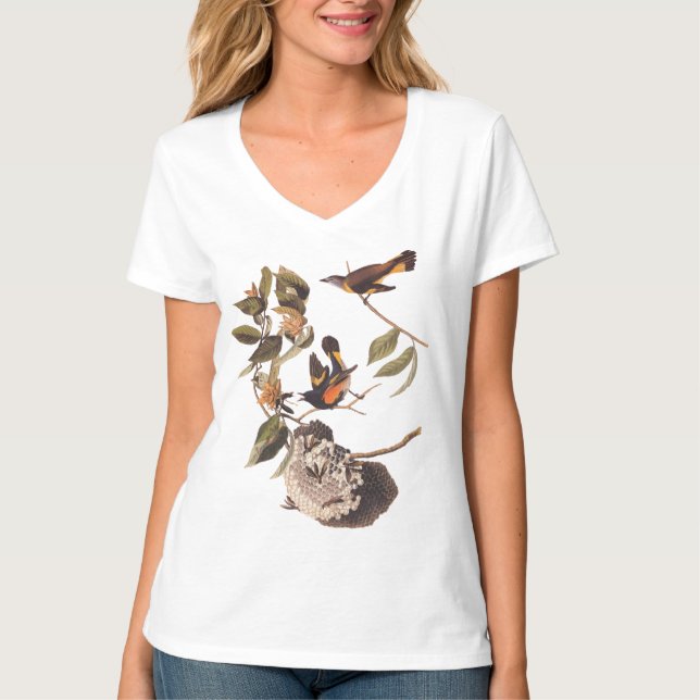 Audubon American Redstart Bird T Shirt (Framsida)