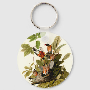 Audubon American Robin Wildlife Bird Nyckelring
