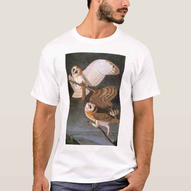 Audubon: Barn Uggla T Shirt (Framsida)