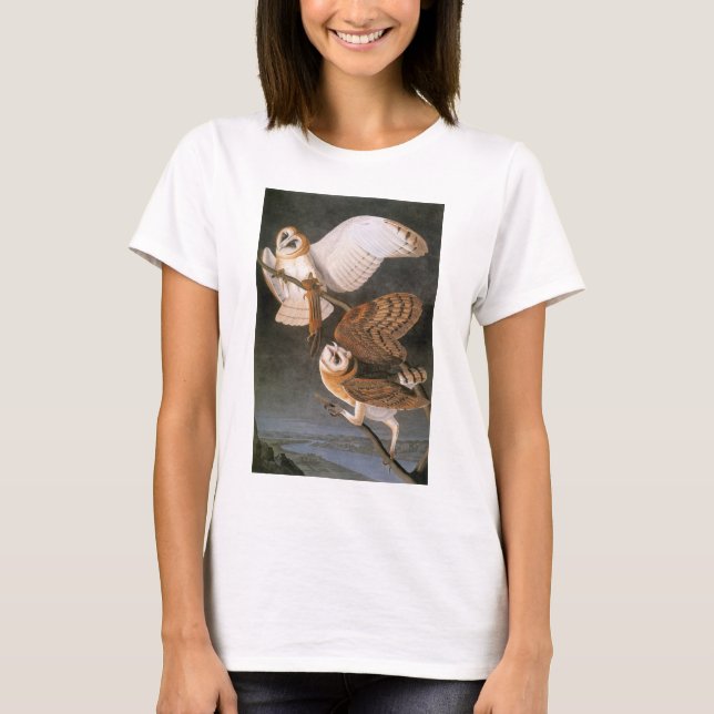 Audubon: Barn Uggla T Shirt (Framsida)