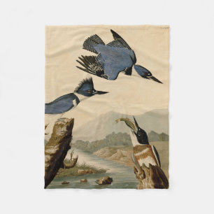 Audubon Belted Kingfisher Wildlife Bird Fleecefilt
