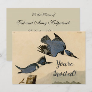 Audubon Belted Kingfisher Wildlife Bird Inbjudningar