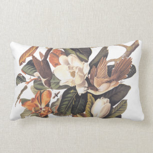 Audubon Black Billed Cuckoo Lumbar Pillow Lumbarkudde