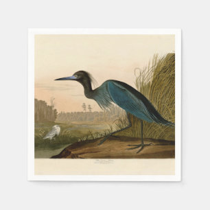 Audubon Blue Crane Heron Vatten Bird Pappersservett