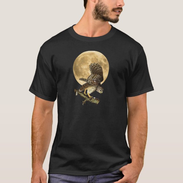 Audubon bommade för ugglamåneskjortan Halloween T-shirt (Framsida)