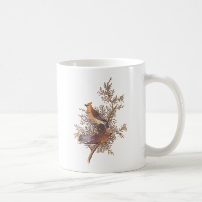 Audubon Cedar Waxwing Bird Kaffemugg (Höger)