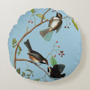 Audubon: Chickadee Rund Kudde