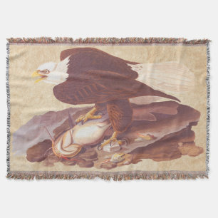 Audubon Classic Örn med färsk fångstfisk Filt