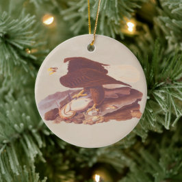 Audubon Classic Örn med färsk fångstfisk Julgransprydnad Keramik
