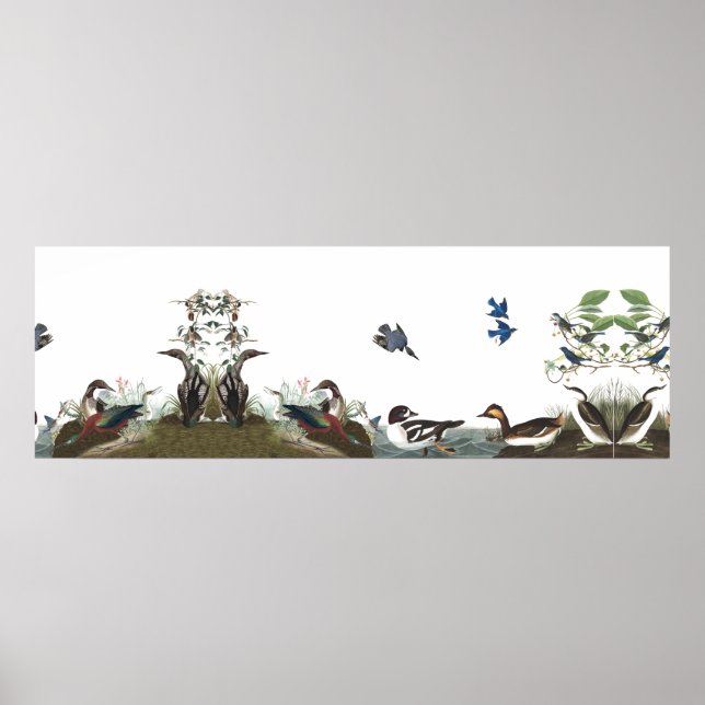 Audubon Collage Birds Animal Wildlife Poster 2 (Framsidan)