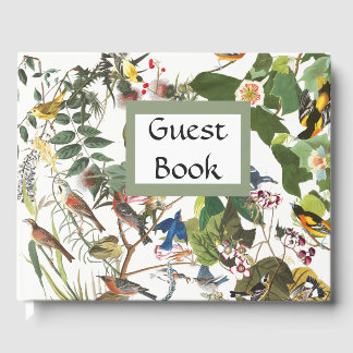 Audubon Collage Birds Wildlife Flowers Guest Bok
