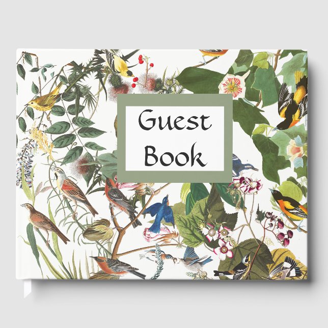 Audubon Collage Birds Wildlife Flowers Guest Bok (Framsida)
