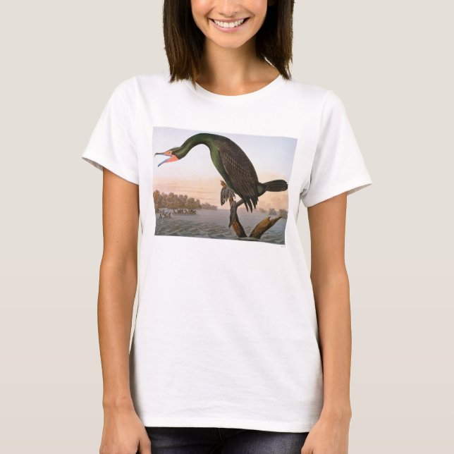 Audubon: Dubbla krönad Cormorant Tee Shirt (Framsida)