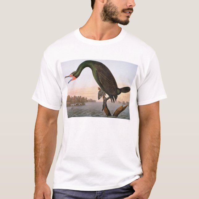 Audubon: Dubbla krönad Cormorant Tee Shirt (Framsida)