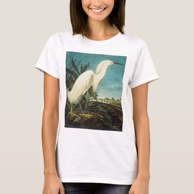 Audubon: Egret T Shirt (Framsida)